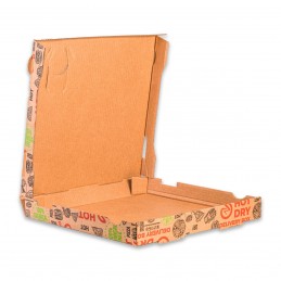 Boîtes à Pizzas écologiques en carton kraft x100 - Ø33cm